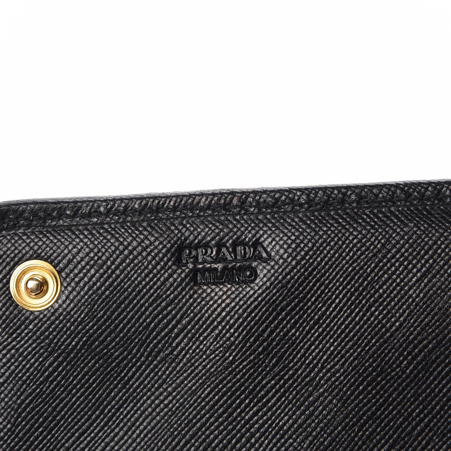 Prada Saffiano Metal Quilted Continental Flap Wallet Nero Black 5 of 9