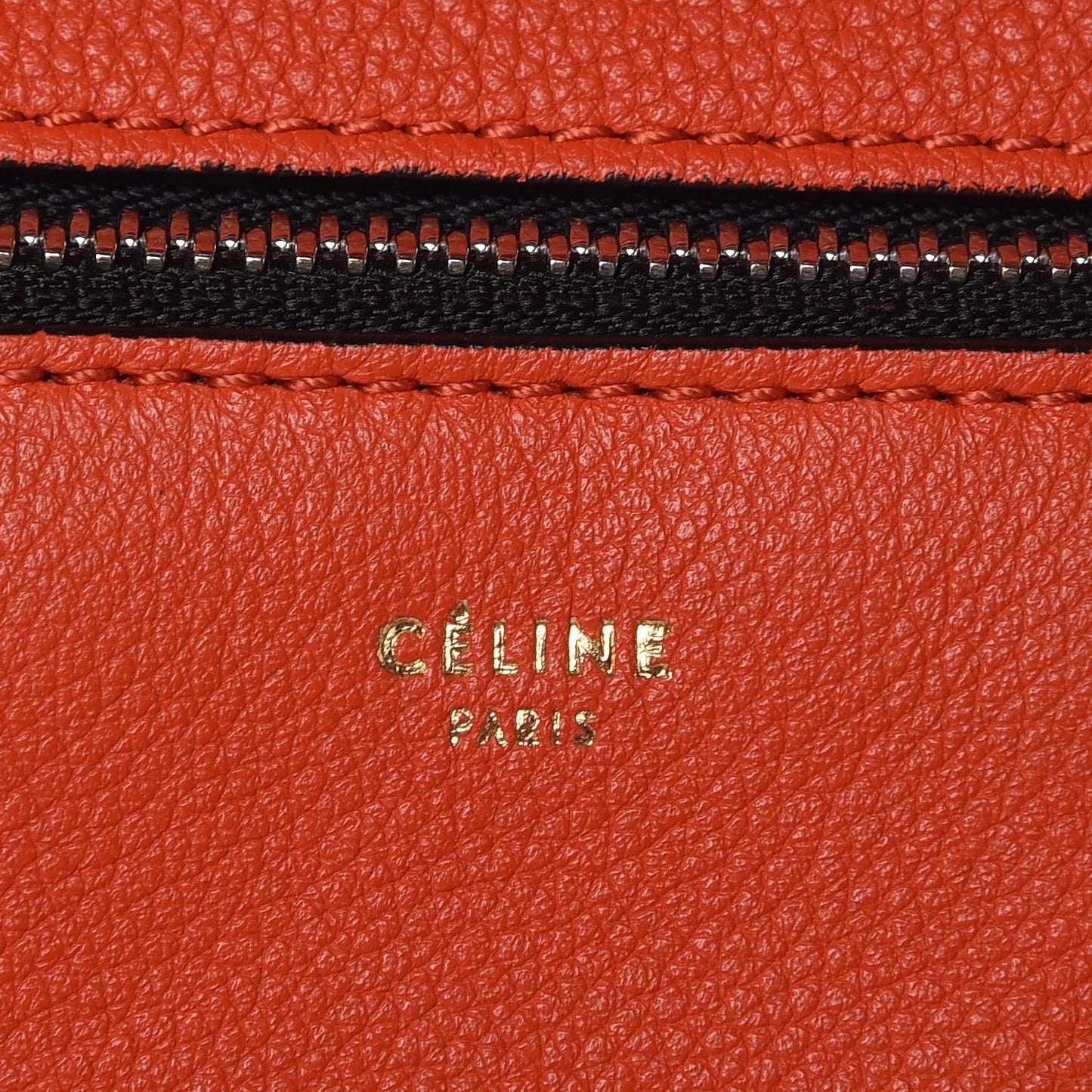 Grained Calfskin Medium Edge Shoulder Bag Vermillion