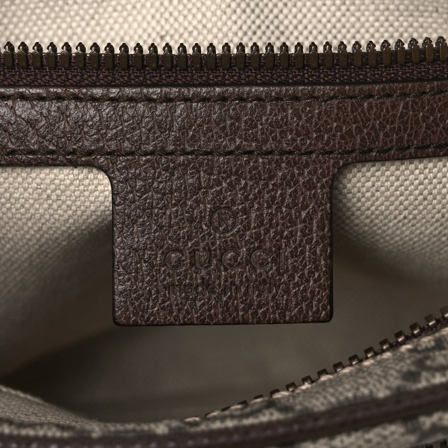 Soft GG Supreme Monogram Medium Ophidia Belt Bag Dark Brown