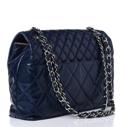 Chanel Vinyl Quilted In the Business Flap Bag Navy Blue 3 of 11