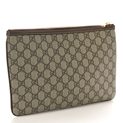 Gucci GG Supreme Monogram Large Ophidia Pouch Clutch Brown 3 of 8