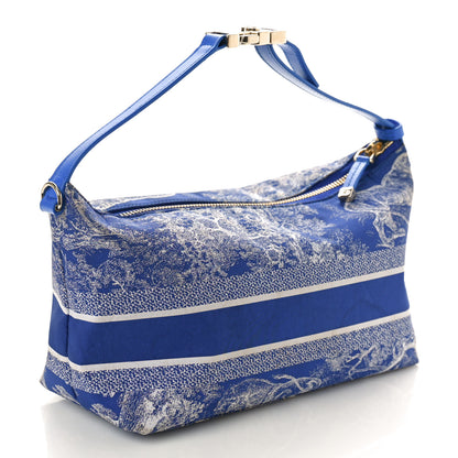 Christian Dior Technical Fabric Toile De Jouy DiorTravel Nomad Pouch Fluorescent Blue 2 of 10