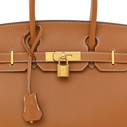 Hermes Madame Calfskin Birkin Sellier 30 Gold 8 of 10