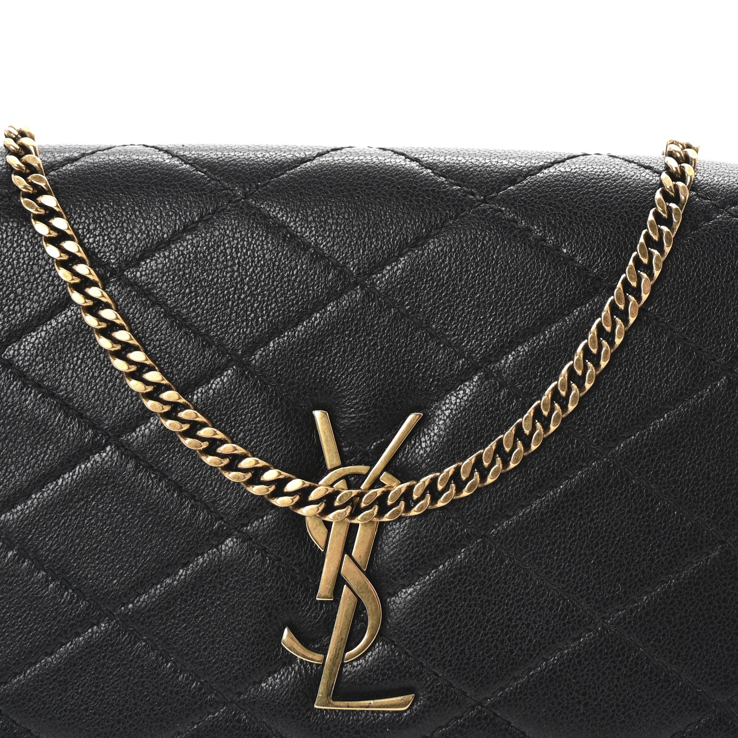 Saint Laurent Lambskin Quilted Gaby Phone Holder Crossbody Black 7 of 9