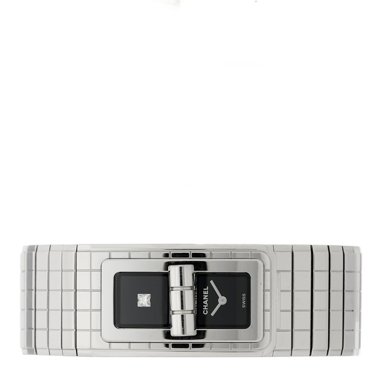Stainless Steel Diamond 21mm Code Coco Quartz Watch Black