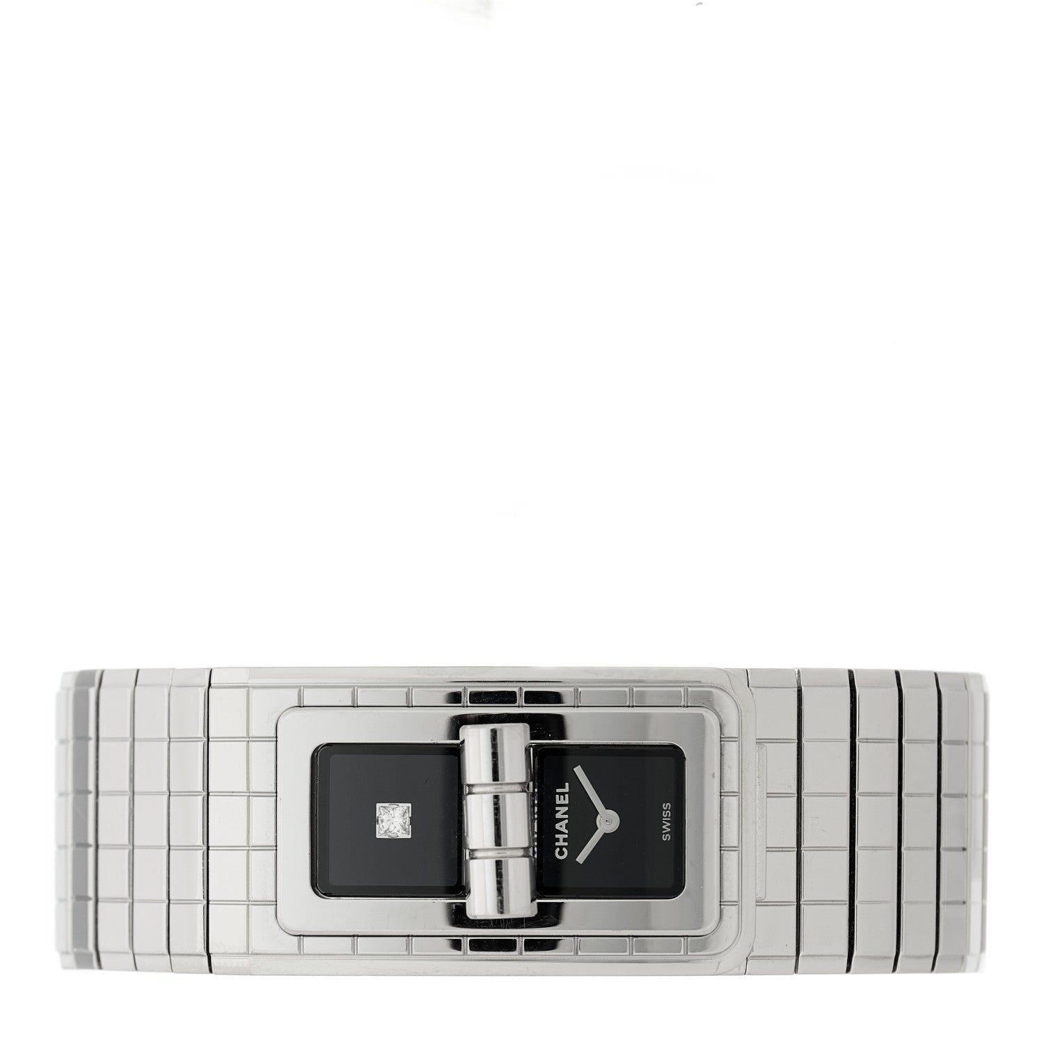 Chanel Stainless Steel Diamond 21mm Code Coco Quartz Watch Black 2 of 4
