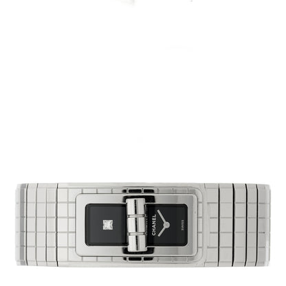 Chanel Stainless Steel Diamond 21mm Code Coco Quartz Watch Black 2 of 4