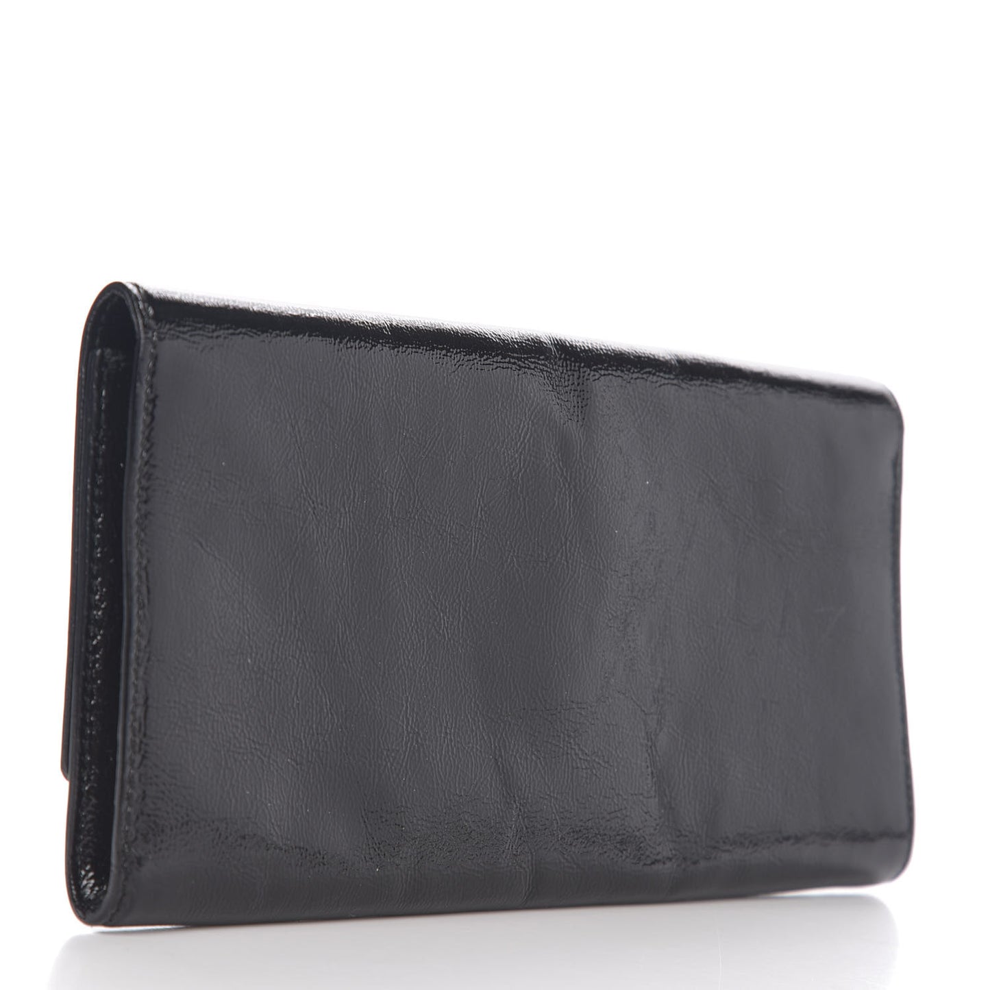 Textured Patent Monogram Small Belle De Jour Clutch Black