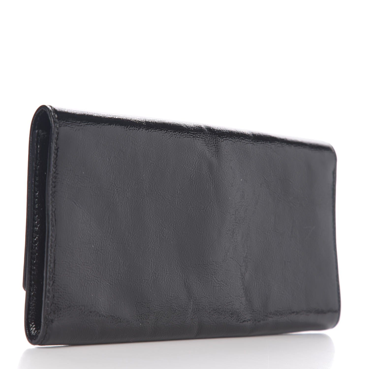 Saint Laurent Textured Patent Monogram Small Belle De Jour Clutch Black 2 of 6