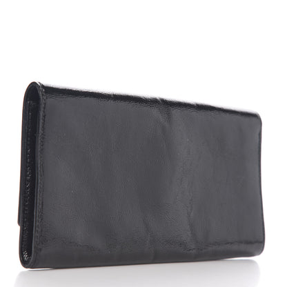 Saint Laurent Textured Patent Monogram Small Belle De Jour Clutch Black 2 of 6