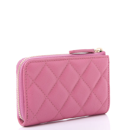 Chanel Caviar Quilted Key Holder Case Pink 3 of 11