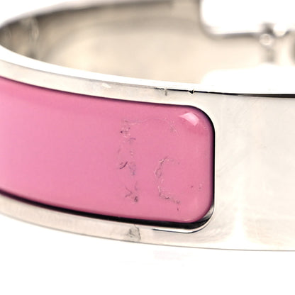Hermes Enamel Narrow Clic Clac H Bracelet PM Rose Flamingo 8 of 8