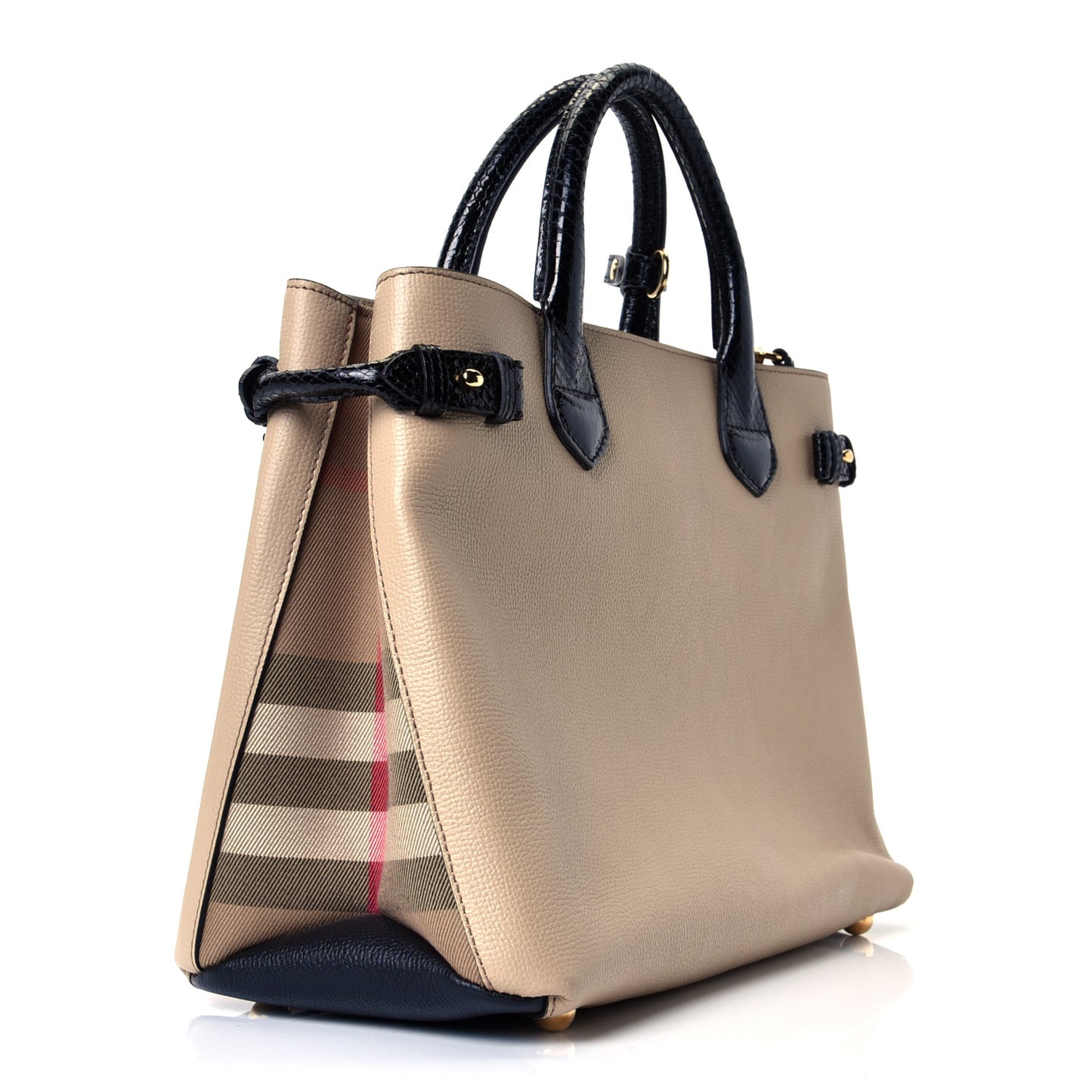 Derby Calfskin Beasts Medium Banner Tote Khaki
