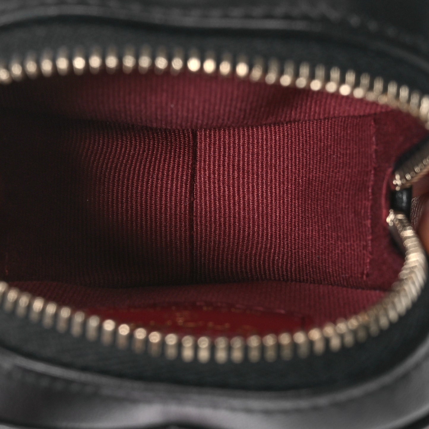 Lambskin Quilted CC In Love Heart Zipped Arm Coin Purse Black