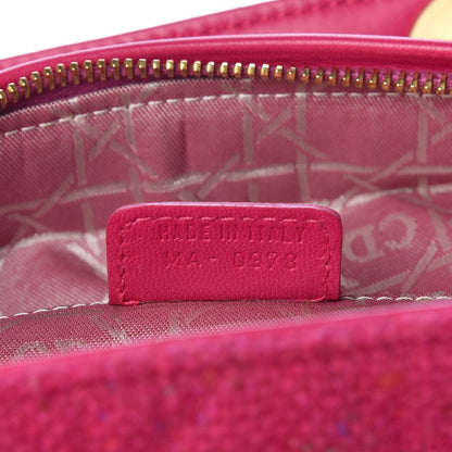 Christian Dior Tweed Cannage Large Lady Dior Rose Moyen 7 of 11