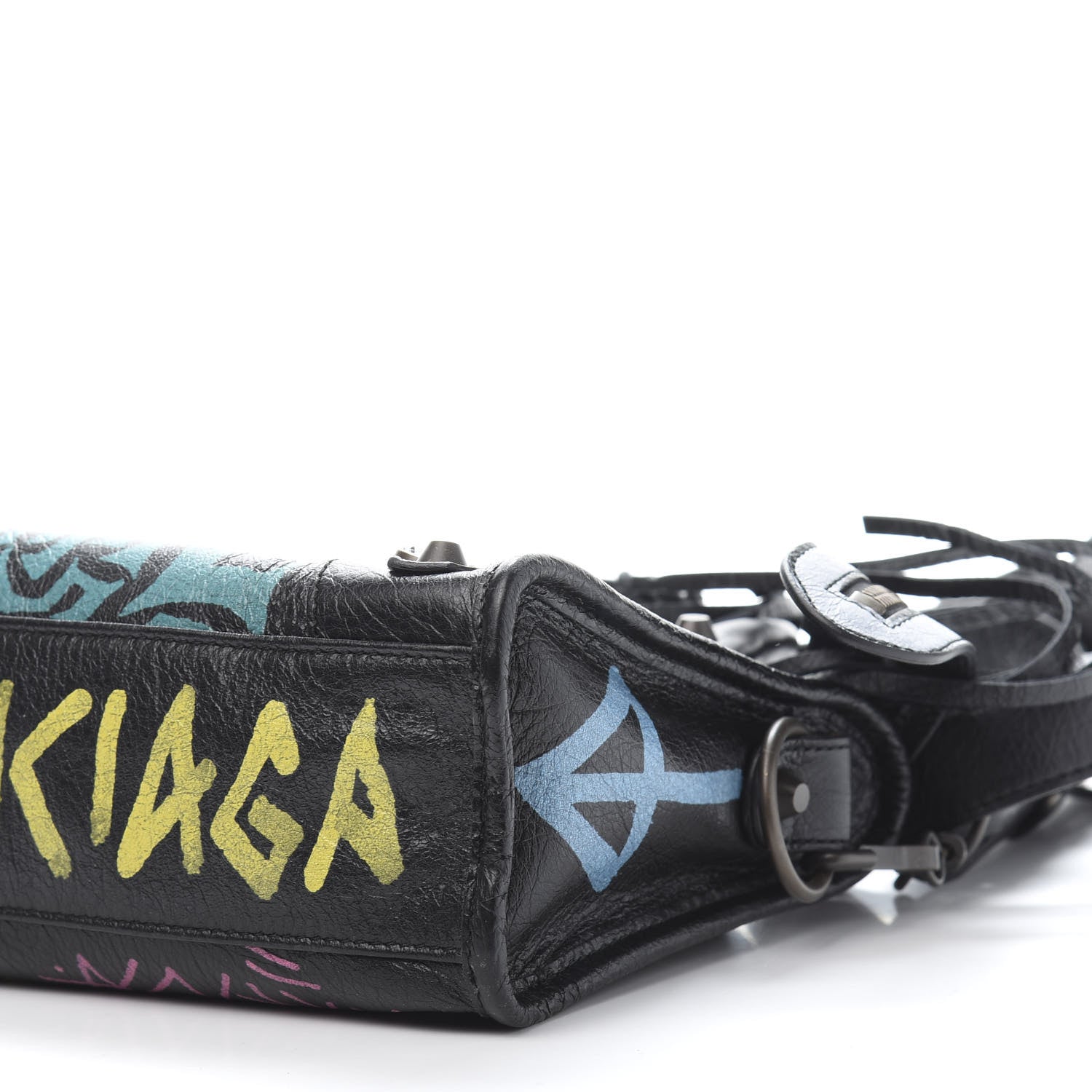 Balenciaga Agneau Arena Graffiti All Over Classic Hardware Mini City Black Multicolor 10 of 12