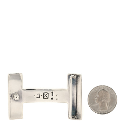 Hermes Sterling Silver Touareg 32mm H Belt Buckle 2 of 4