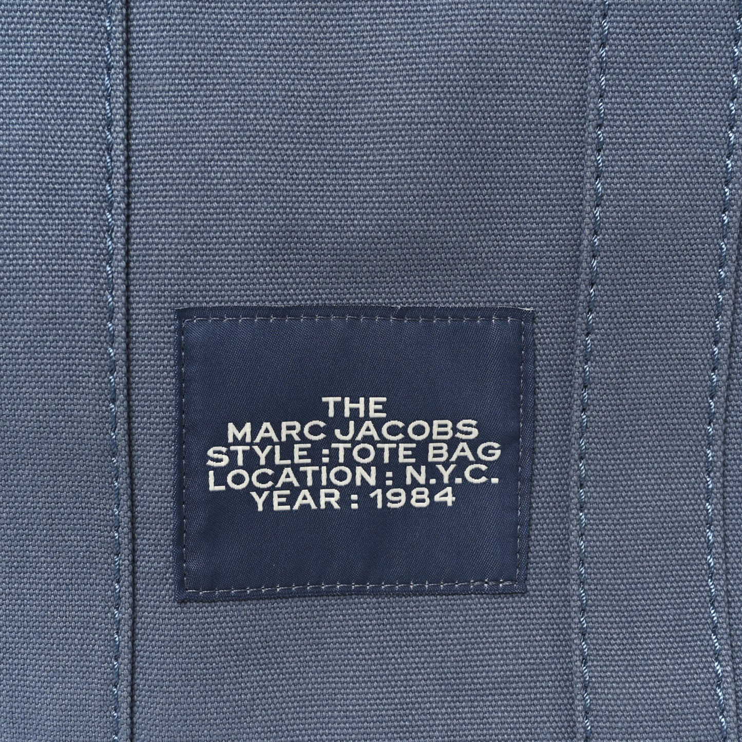 Cotton Canvas Small The Traveler Tote Bag Blue