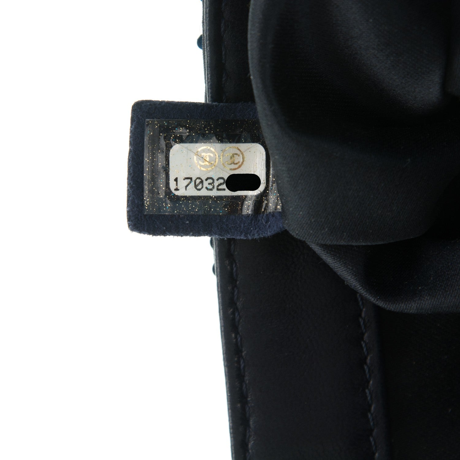 Chanel Satin Sequin Medium Classic Flap Blue 8 of 8