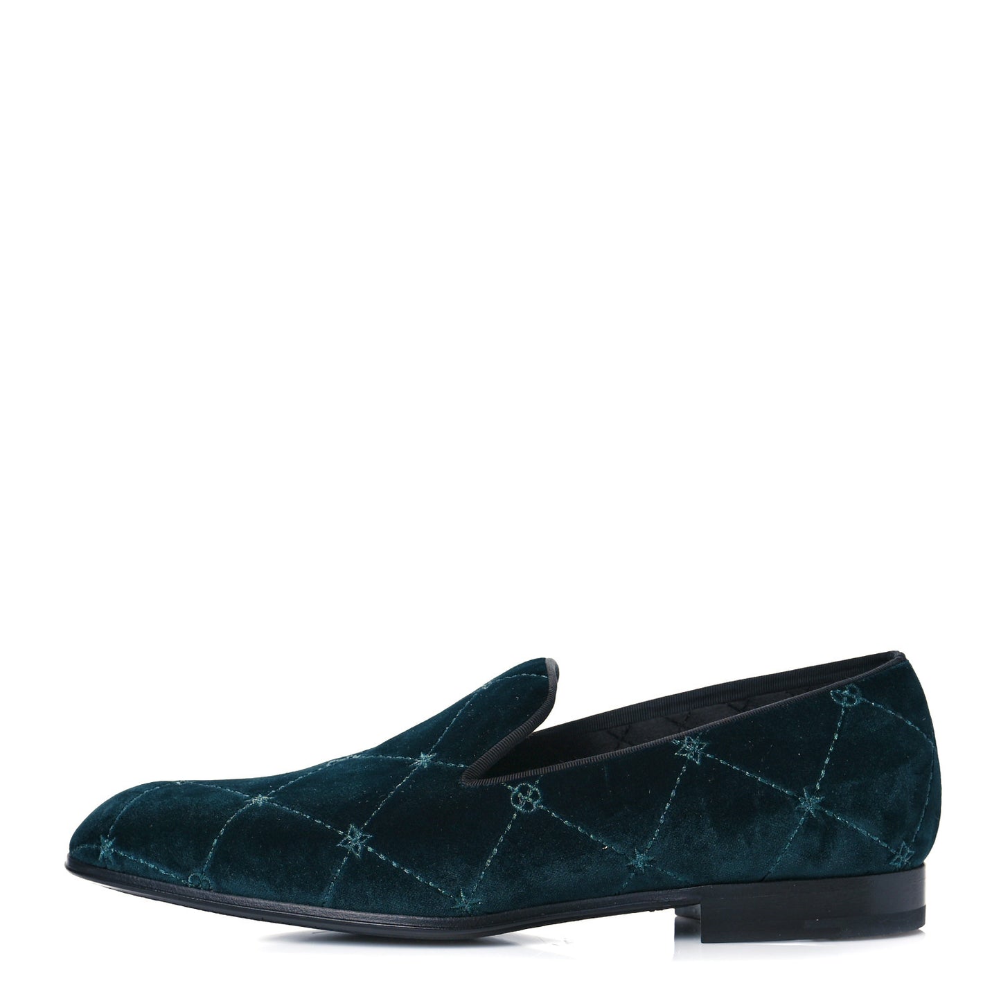 Velvet Logo Mens Auteuil Slipper 7 Vert