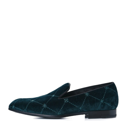 Louis Vuitton Velvet Logo Mens Auteuil Slipper 7 Vert 1 of 9