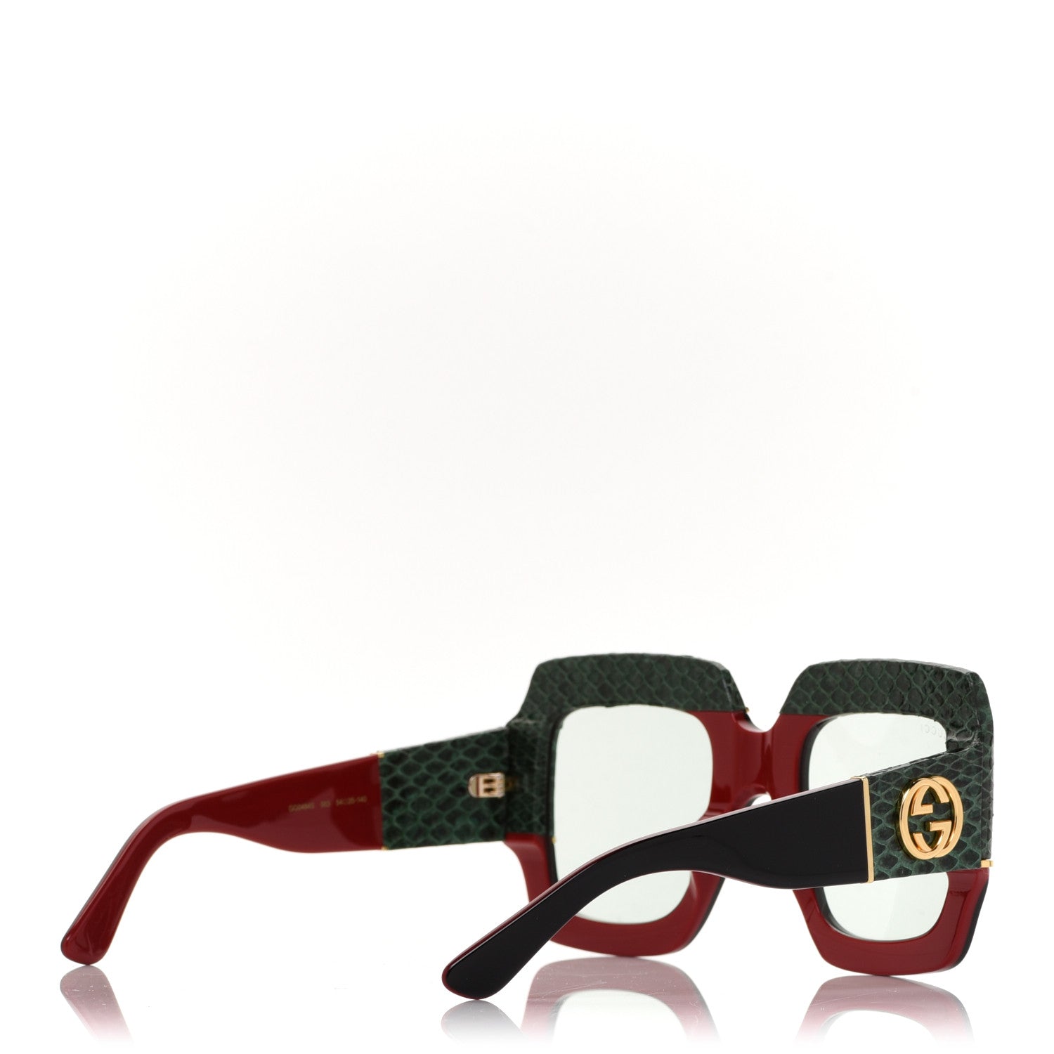 Gucci Snakeskin Acetate Square Sunglasses GG0484S Multicolor 4 of 8