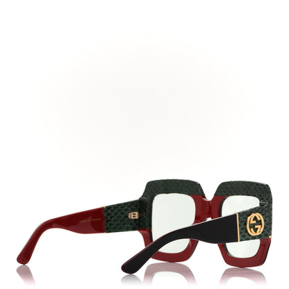 Gucci Snakeskin Acetate Square Sunglasses GG0484S Multicolor 4 of 8
