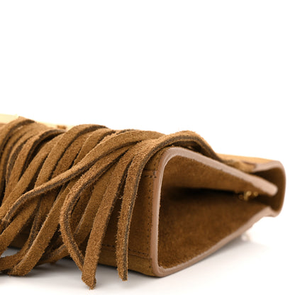 Saint Laurent Suede Fringe Small Monogram Satchel Light Ocre 10 of 10