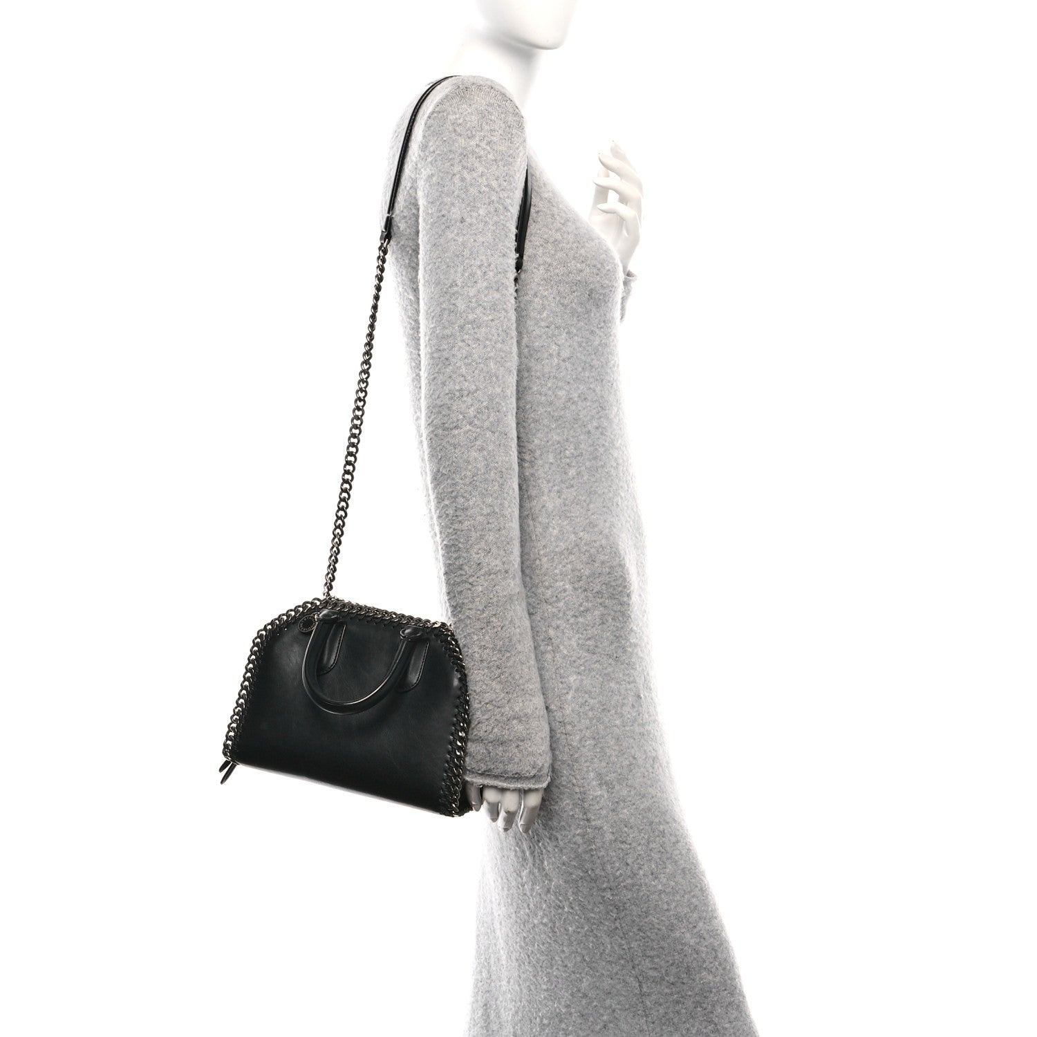 Stella McCartney Eco Alter Nappa Mini Falabella Box Top Handle Bag Black 2 of 14