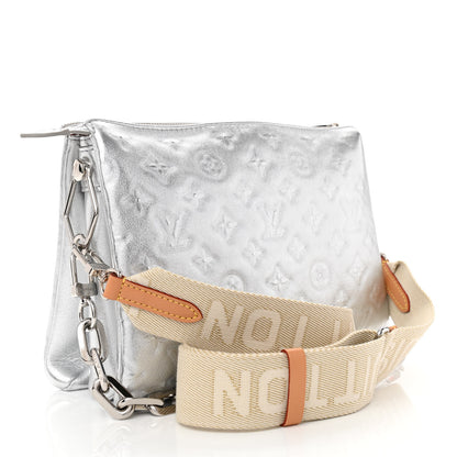 Louis Vuitton Metallic Lambskin Embossed Monogram Coussin PM Silver 3 of 7