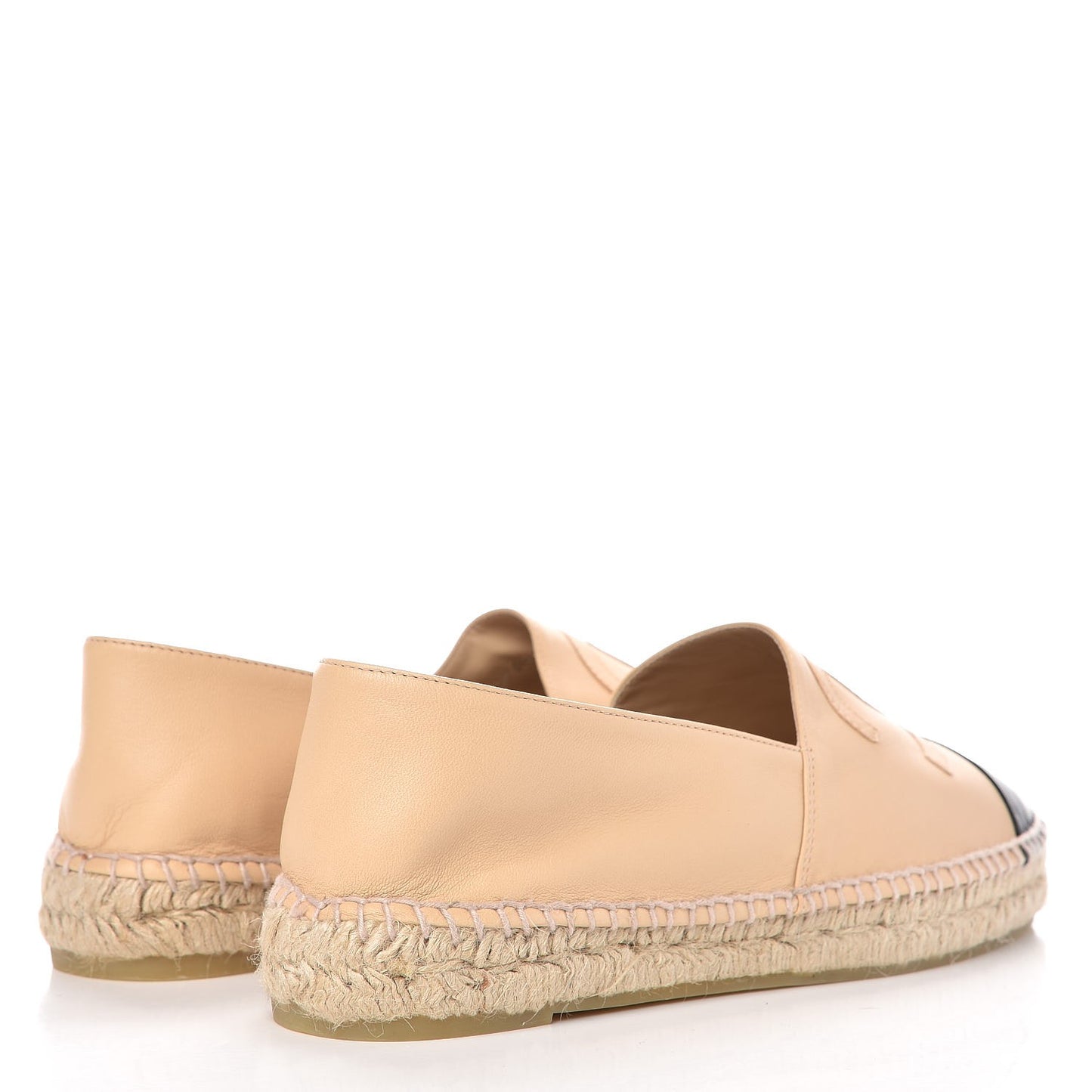Lambskin CC Espadrilles 41 Beige Black