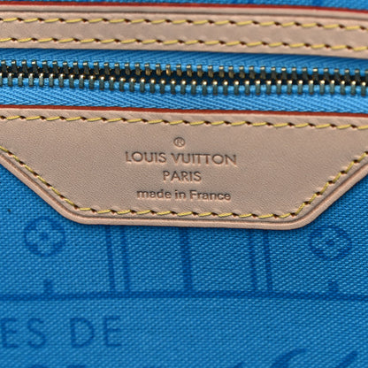 Louis Vuitton Monogram My LV Heritage Neverfull MM Blue Clair White 6 of 11