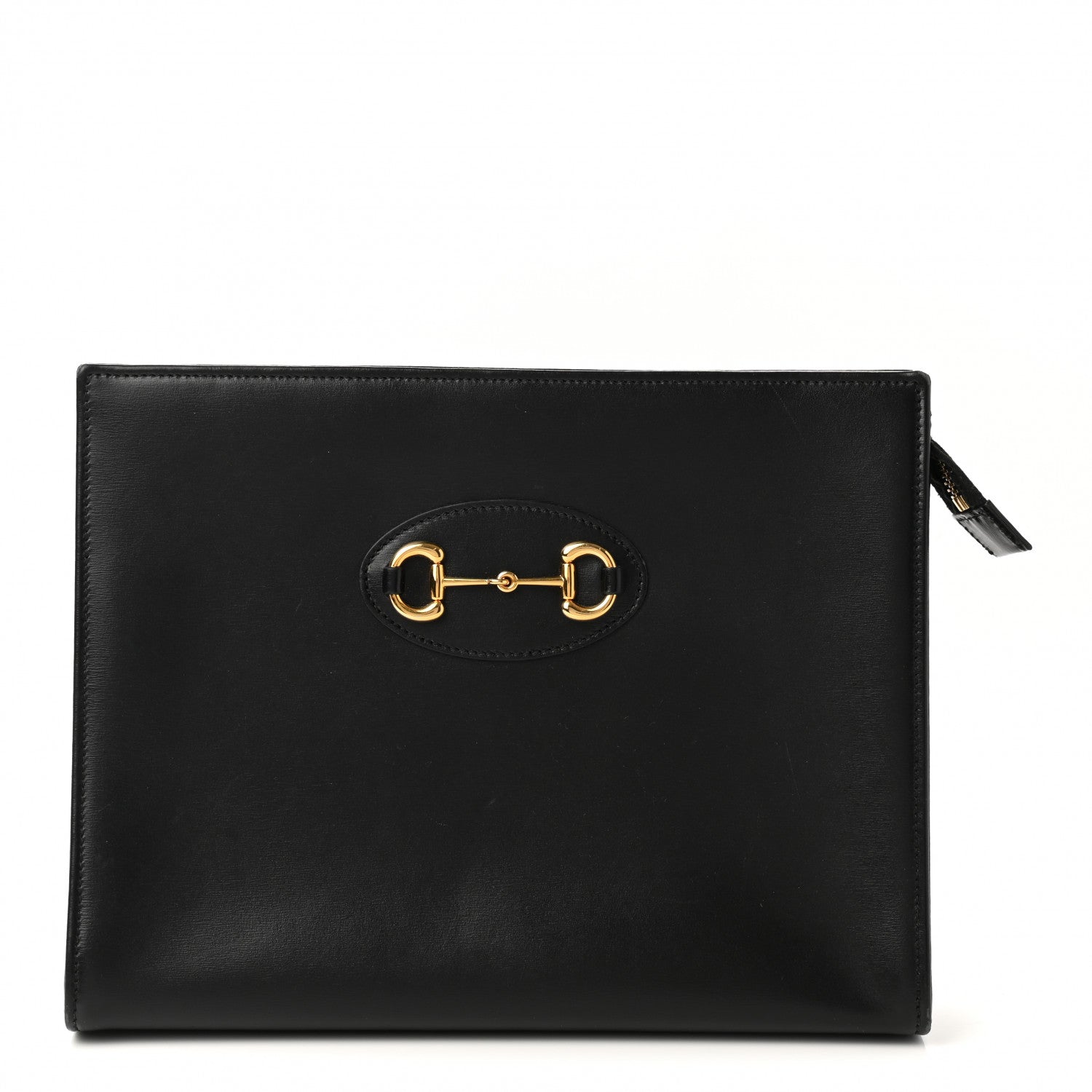 Gucci Textured Calfskin Horsebit 1955 Zip Pouch Black 1 of 8