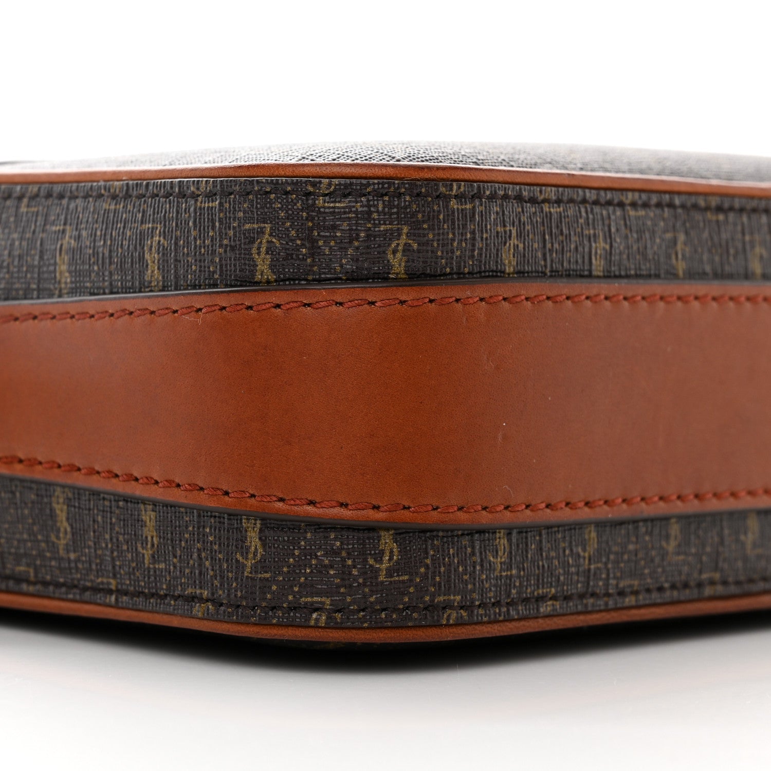 Saint Laurent Canvas Smooth Calfskin Le Monogramme Camera Bag Chestnut 9 of 11