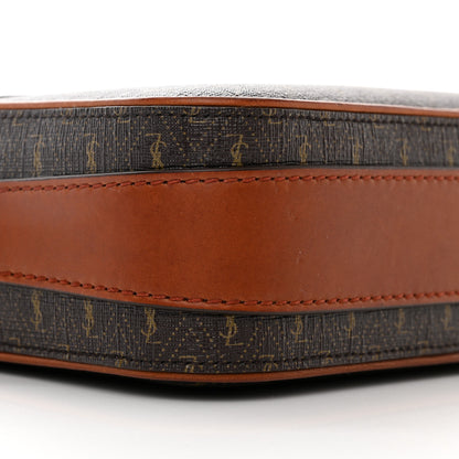 Saint Laurent Canvas Smooth Calfskin Le Monogramme Camera Bag Chestnut 9 of 11