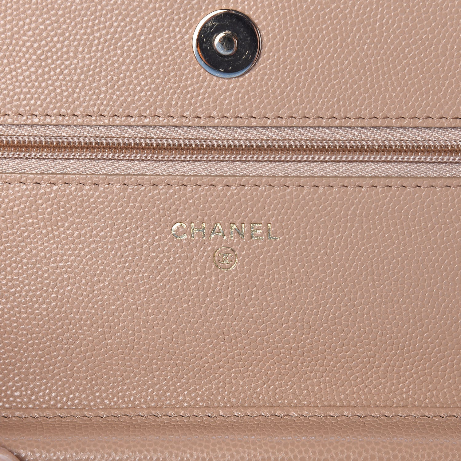 Chanel Caviar Quilted Wallet On Chain WOC Beige 6 of 12