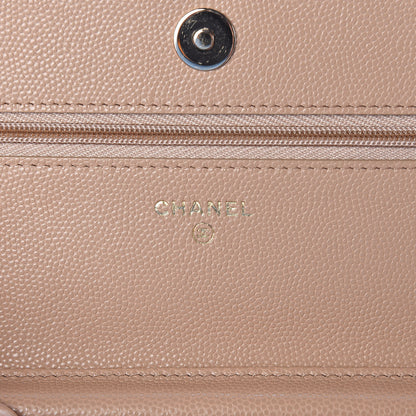 Chanel Caviar Quilted Wallet On Chain WOC Beige 6 of 12