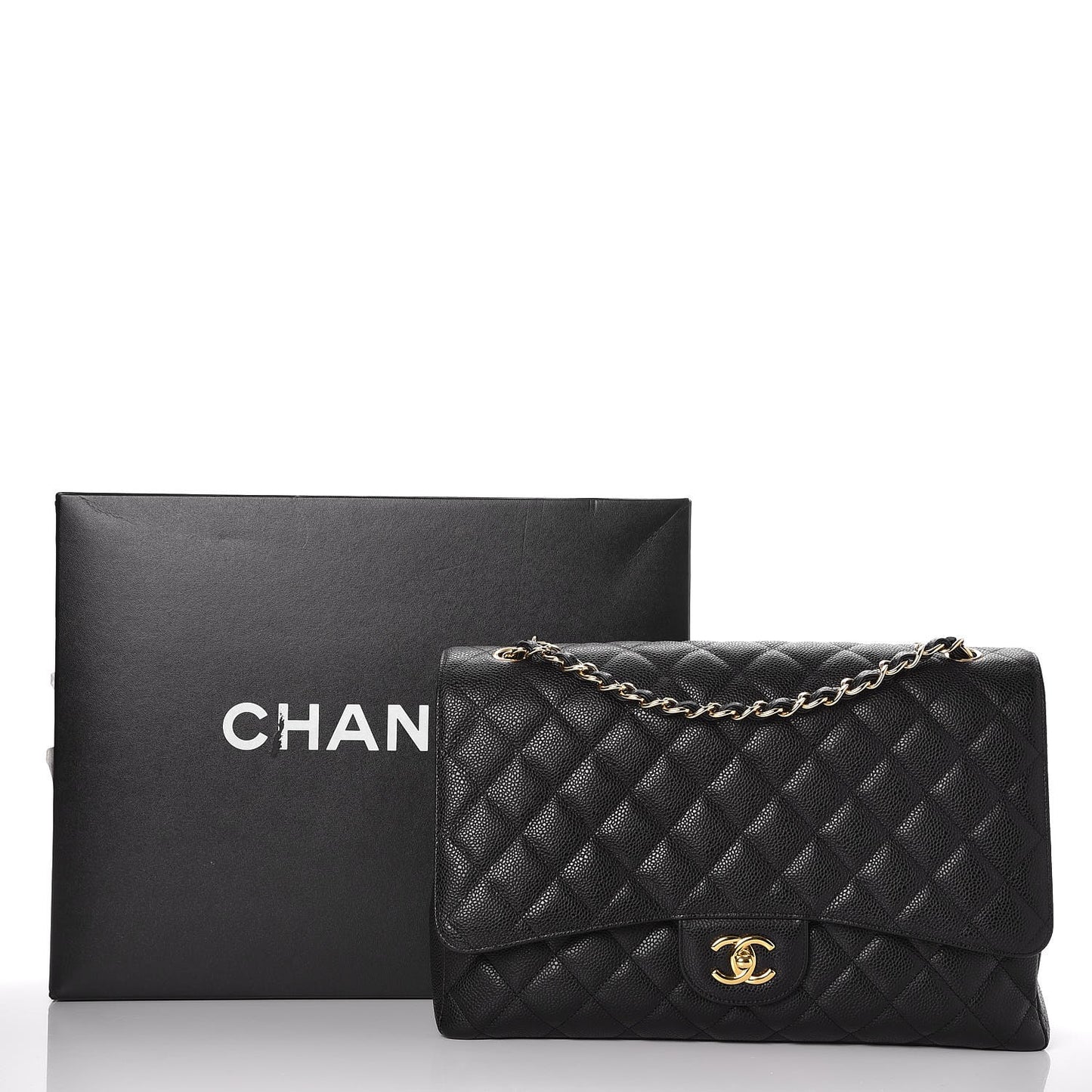 Caviar Quilted Maxi Single Flap Black