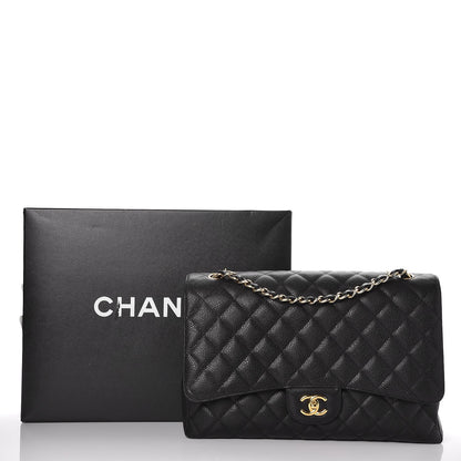 Chanel Caviar Quilted Maxi Single Flap Black 10 of 10