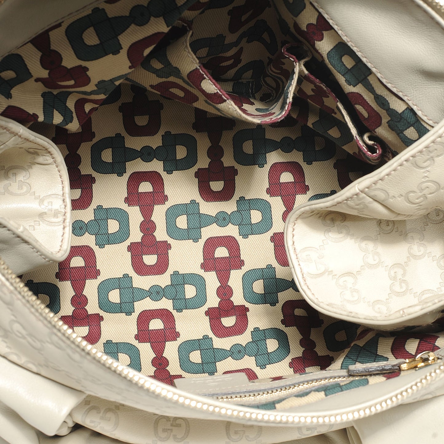 Guccissima Medium Hysteria Tote Off White