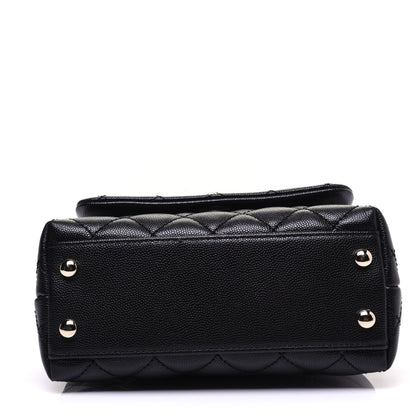 Chanel Caviar Quilted Extra Mini Coco Handle Flap Black 10 of 12
