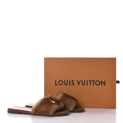 Louis Vuitton Mink Fur Lock It Flat Mule 36 Beige 11 of 11