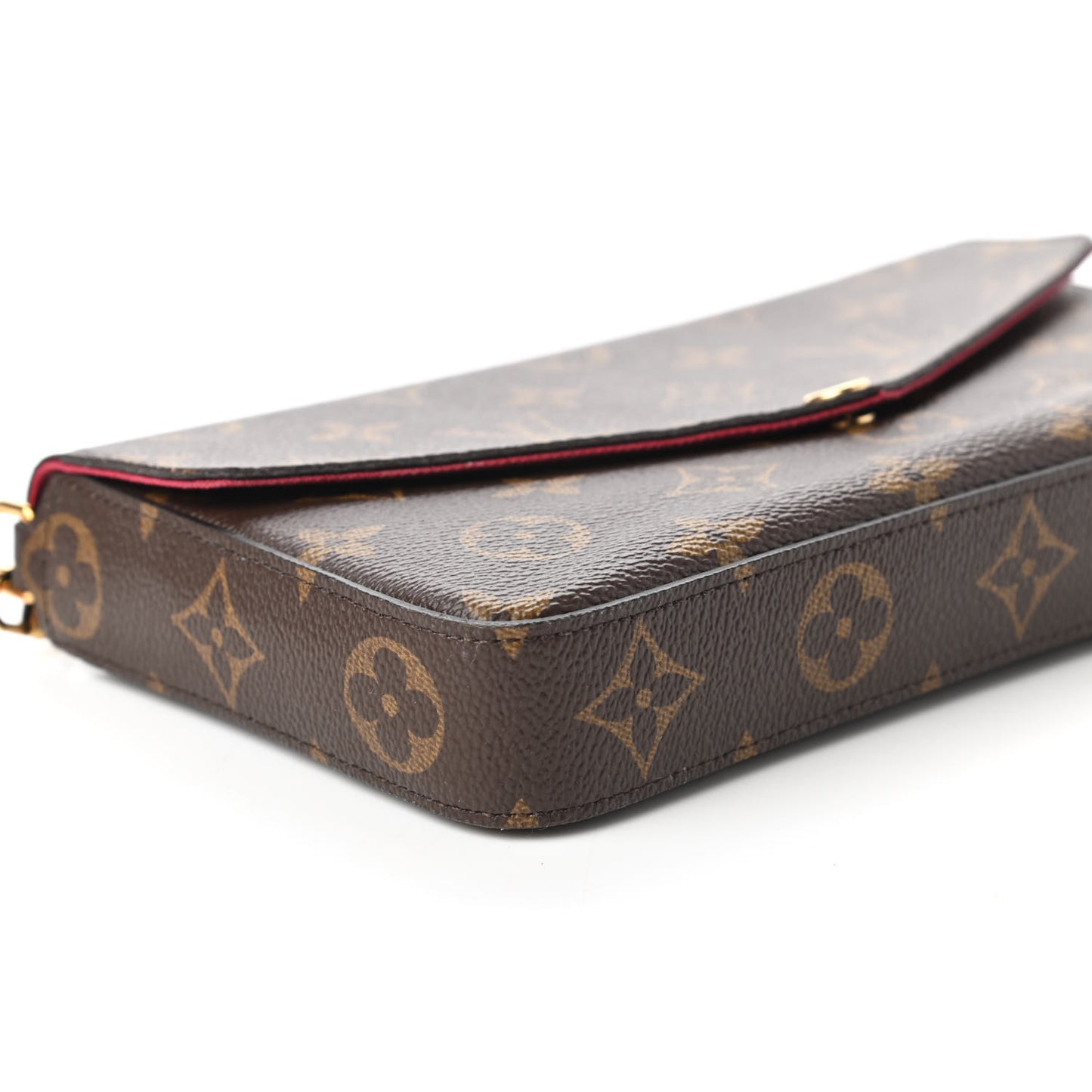Monogram Pochette Felicie Chain Wallet Fuchsia
