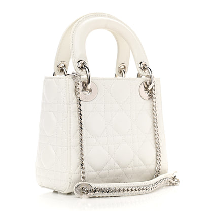 Christian Dior Lambskin Cannage Mini Lady Dior White 3 of 14