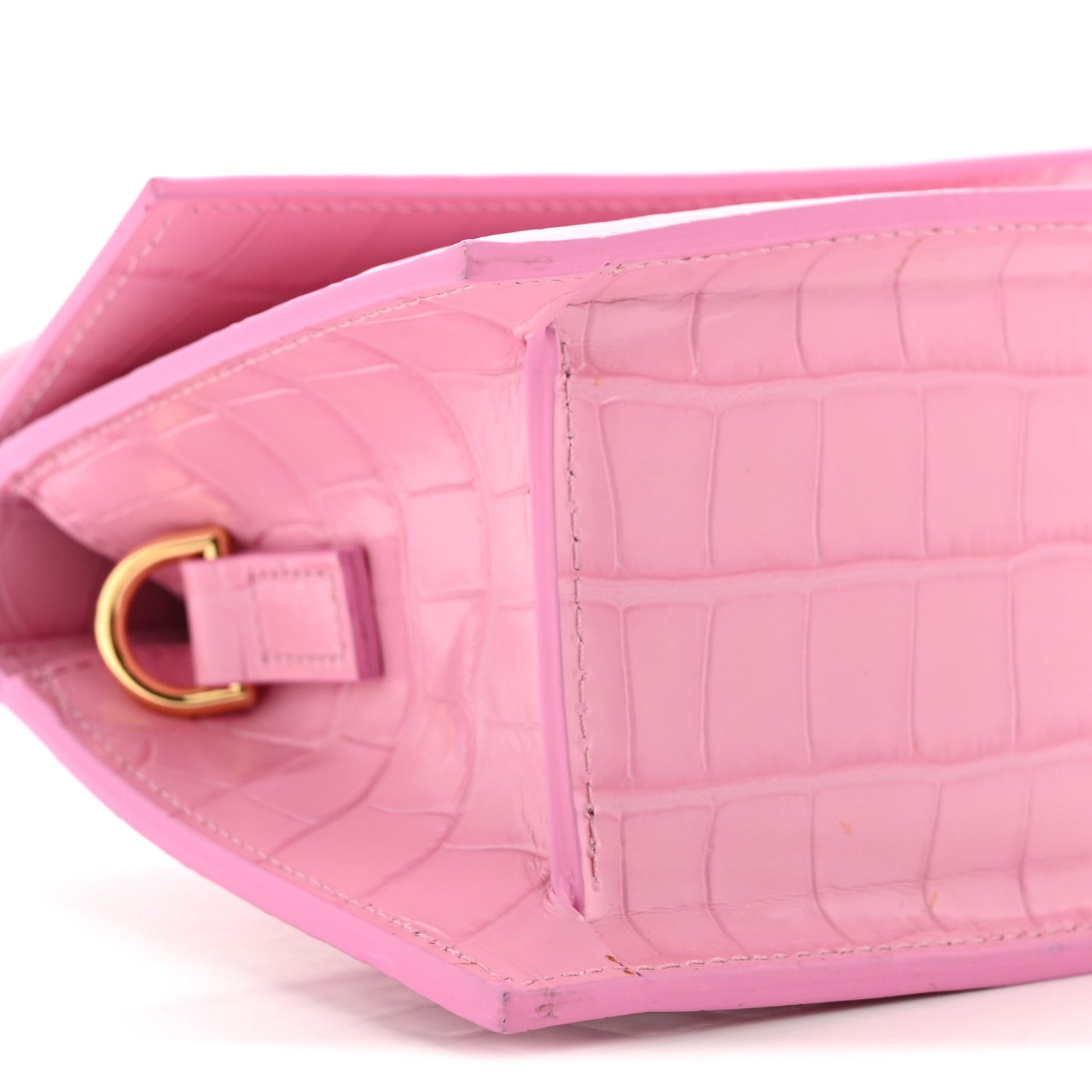 Calfskin Crocodile Embossed Le Chiquito Pink
