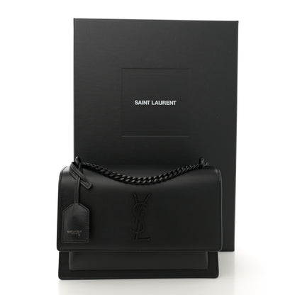 Saint Laurent Calfskin Medium Monogram Monochrome Sunset Black 14 of 14