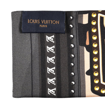 Louis Vuitton Silk Monogram LV World Bandeau Brown 3 of 3