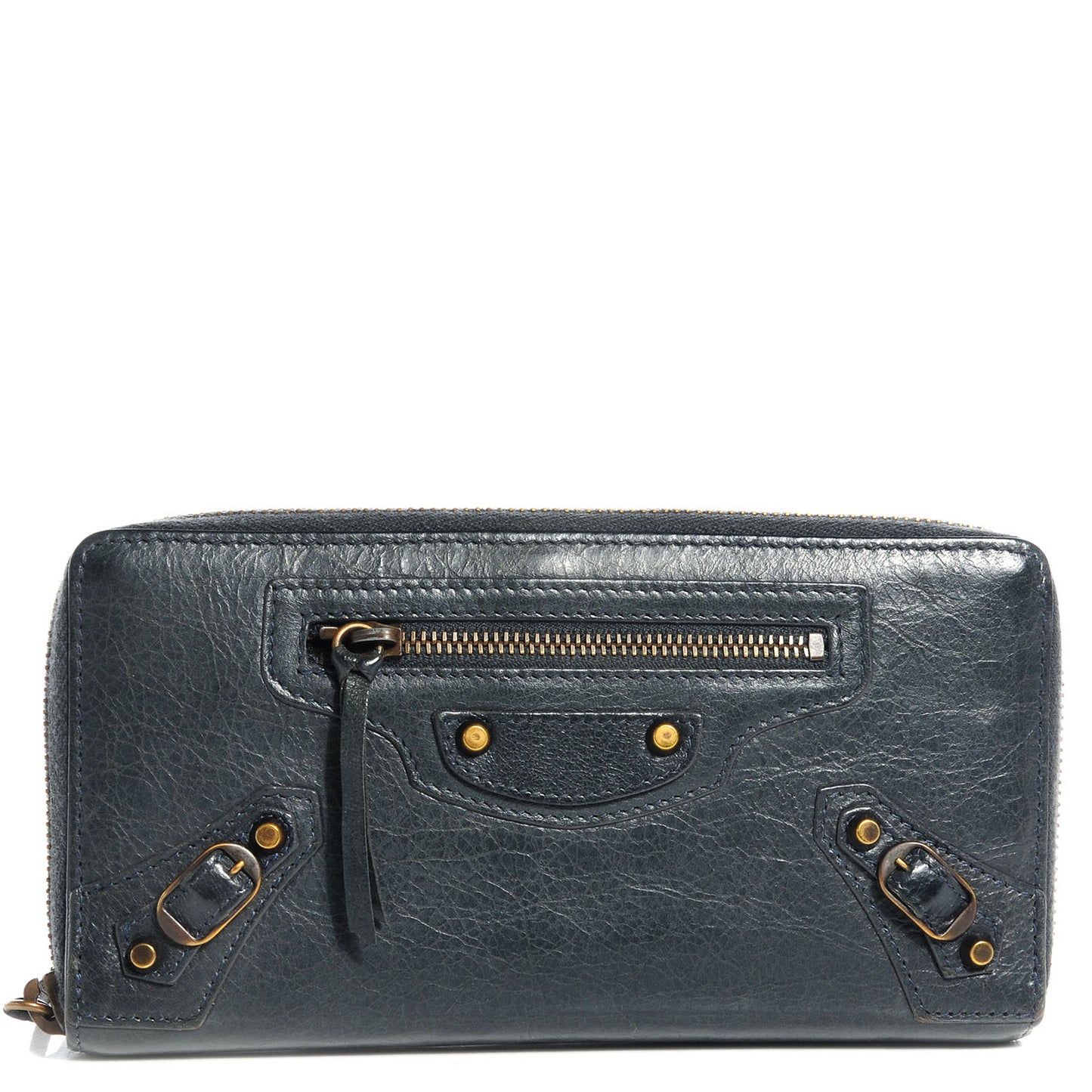 Arena Classic Hardware Continental Zip Around Wallet Anthracite