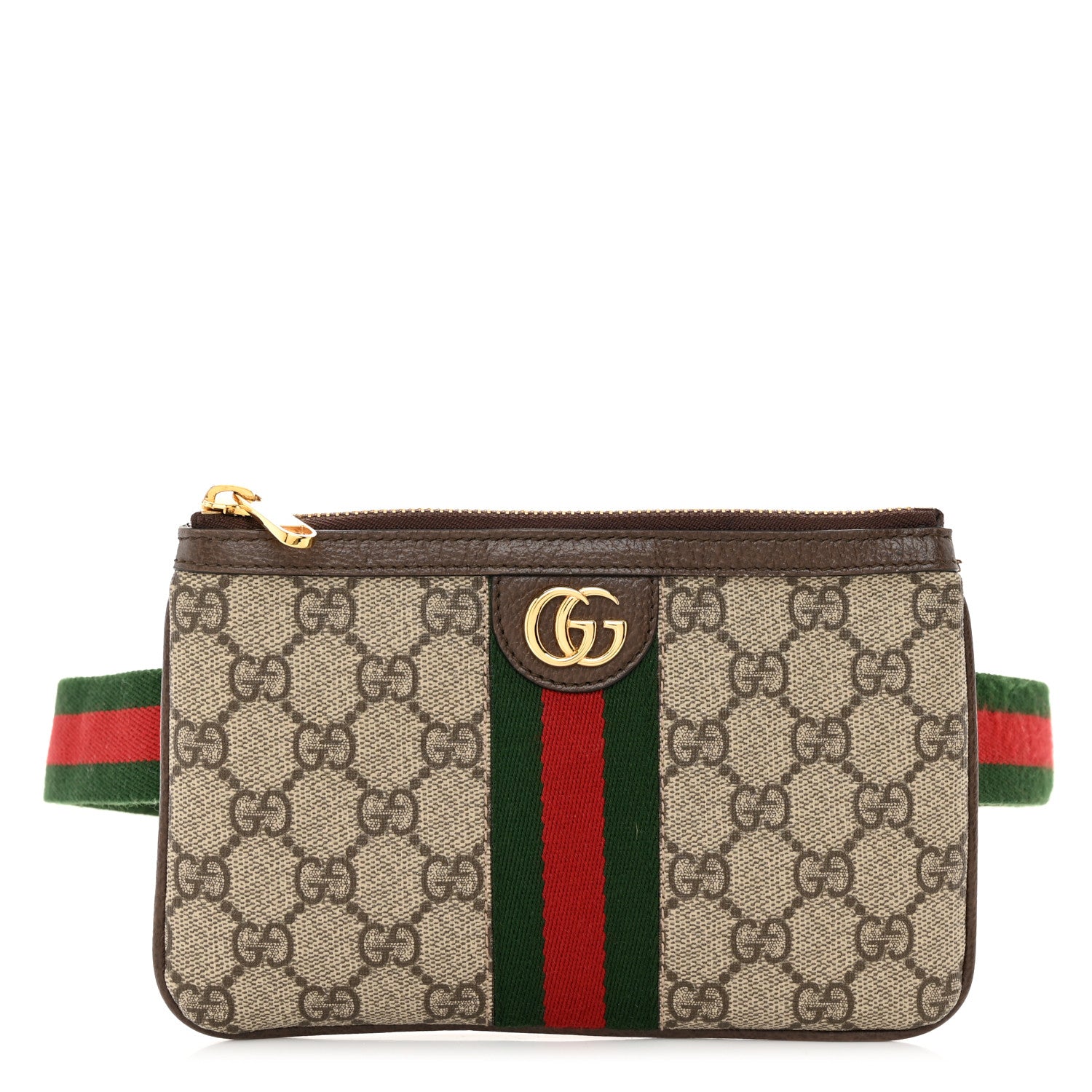 Gucci GG Supreme Monogram Web Ophidia Utility Belt Bag 85 34 Beige Ebony New Acero 1 of 10