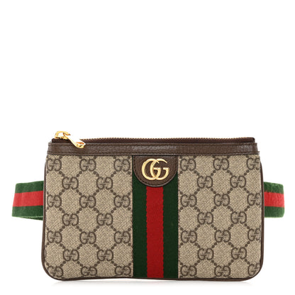 Gucci GG Supreme Monogram Web Ophidia Utility Belt Bag 85 34 Beige Ebony New Acero 1 of 10
